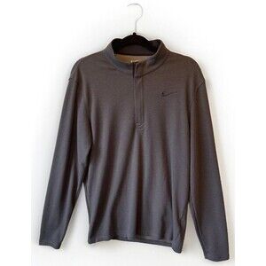 Nike Shirt Men's Size Medium Training Dri-fit Gray 1/4 Zipper Performance Gym
